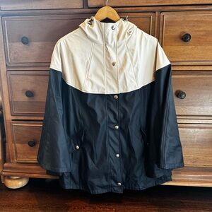 Joules Rain Cape Navy and White Size S/M